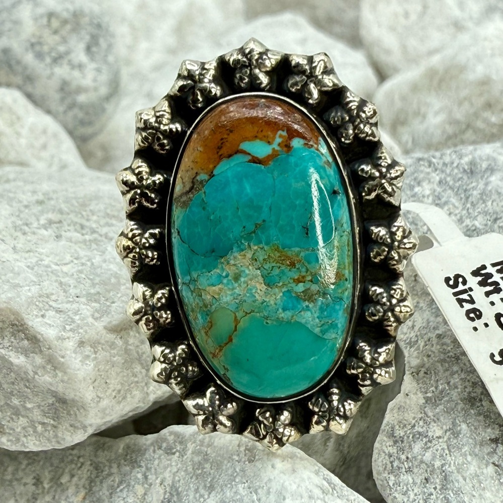 NWT Sterling Silver Mojave Turquoise Statement Ring Size 9 – 8.4g - Picture 4 of 16
